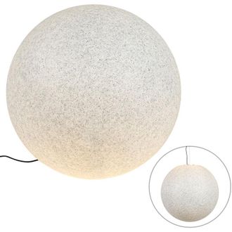 QAZQA Qazqa Moderno L&aacute;mpara De Exterior Moderna Gris 77 Cm Ip65 - Nura Pl&aacute;stico Esfera Adecuado Para Led Max. 1 X 23 Watt