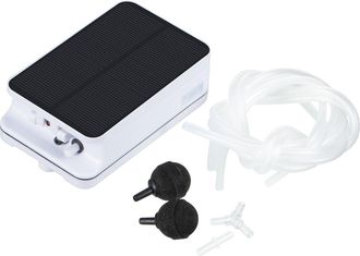 OEM Bomba De Aire Solar - 2200 Mah - Para Estanque Jard&iacute;n Acuario Fuente Exterior - Funcionamiento Silencioso 50 Db - Panel Solar Ajustable