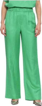 Minus Broeken, Dames, Groen, XS, Linnen, MSSabbi Linen Pant
