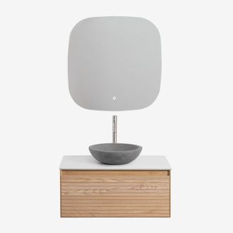 Sklum Sklum - Conjunto De Mueble De Ba&ntilde;o En Madera De Fresno Tedrik