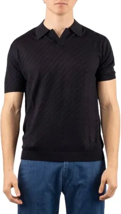 Emporio Armani Tops, Heren, Zwart, M, Polo