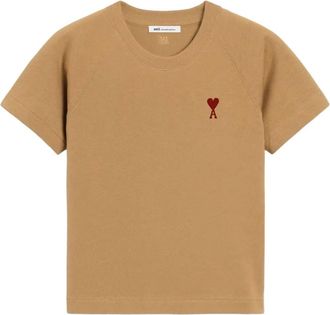 Ami Ami de Coeur cotton T-shirt - kids - Cotton - 10 yrs - Brown