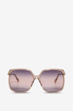 Chlo&eacute; Quadratische Sonnenbrille aus Acetat und Metall Aly