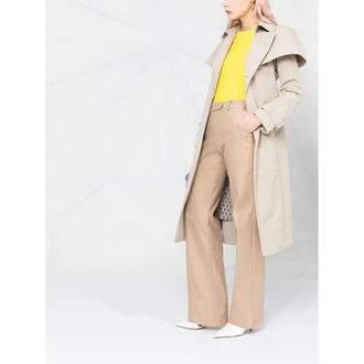 Ferragamo Bone Belted Trench Coat, Brand Size 36 ( US Size 2 )