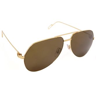Cartier Brown Pilot Unisex Sunglasses CT0110S 012 60