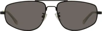 Bottega Veneta BV1125S Tapered Pilot Sunglasses - Black