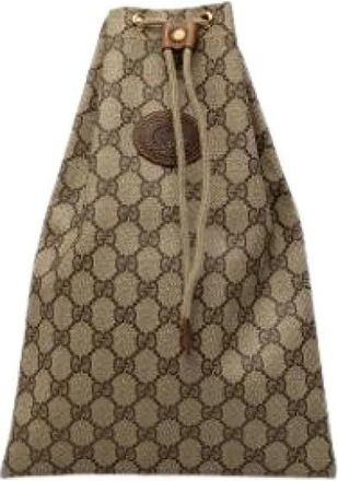 Gucci Pre-owned Canvas Pouch - Dames - Vintage Tassen - Beige - ONE Size - Vintage