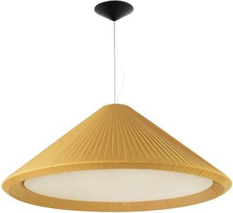 Faro Barcelona Faro Hue-in - L&aacute;mpara Colgante De Techo De C&uacute;pula Grande Con 4 Luces, Amarillo, E27