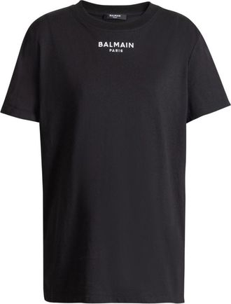 Balmain T-shirt in cotone con logo Balmain