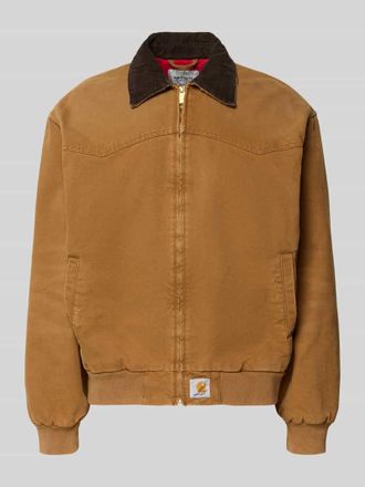 Carhartt Work in Progress Jacke mit Rei&szlig;verschluss und Label-Detail in Beige, Gr&ouml;&szlig;e XL