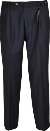 Michael Coal Classico Pantalon met Plooi - Heren - Nette broeken - Zwart - W35 - Wol - Broeken