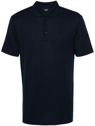 BOSS Polo con ricamo - Blu