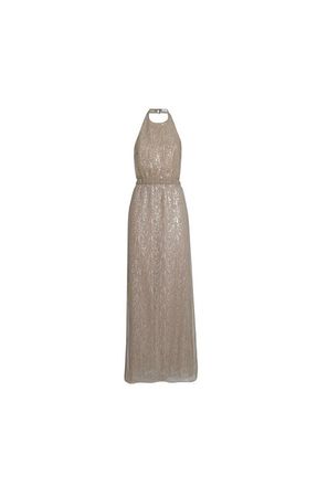Brunello Cucinelli Dazzling embroidery halterneck dress in Rope at Nordstrom, Size Xx-Small Eu
