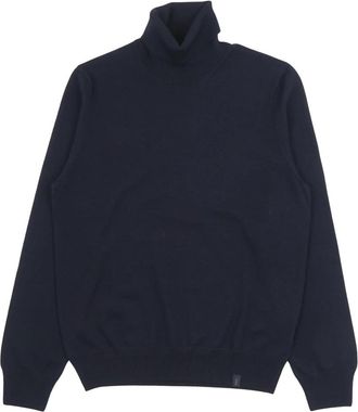 Fay Wollen coltrui - Heren - Coltruien - Blauw - 2XL - Wol - Truien & Vesten