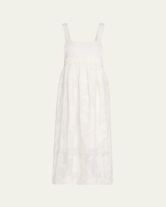 Vince Sleeveless Mixed-Media Dress