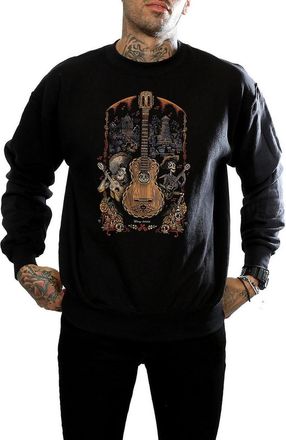 Disney Heren Coco Guitar Katoenen Sweatshirt (Zwart)