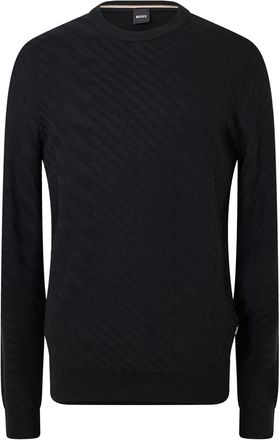 HUGO BOSS Mens Knitted Top in Black - Size X-Large