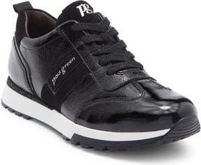 Paul Green Carrie Sneaker in Black Crinkled Patent Combo at Nordstrom Rack, Size 9.5Us / 7Uk