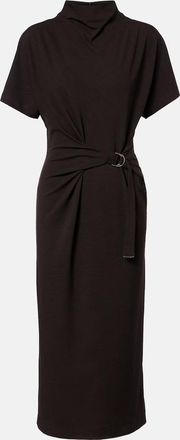 Brunello Cucinelli Gathered jersey midi dress