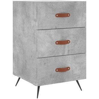 vidaXL Vidaxl - Bedside Cabinet Concrete Grey 40x40x66 cm Engineered Wood