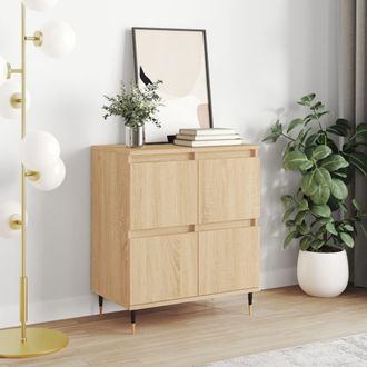 vidaXL Vidaxl - Aparador De Madera Contrachapada Roble Sonoma 60x35x70 Cm