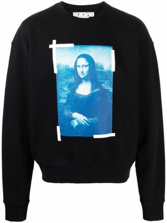 Off-white Monalisa Over crew-neck sweatshirt - men - Cotton - S - Black