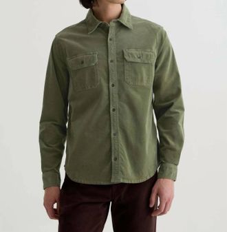 AG - Adriano Goldschmied Curtis Work Shirt In Urban Green