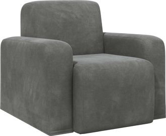vidaXL Sill&oacute;n Gris Oscuro Terciopelo Vidaxl