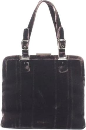 Prada Pre-owned Velluto Fibbie Stoffen Handtas - Dames - Vintage Handtas - Zwart - ONE Size - Vintage