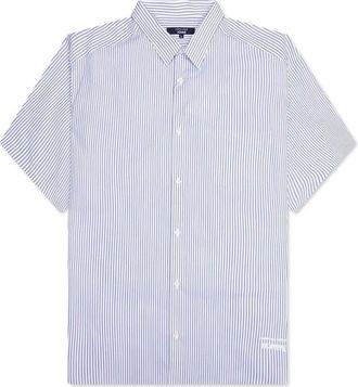 Comme Des Gar&ccedil;ons Overhemden, Heren, Blauw, S, Gestreepte Korte Mouw Blouse