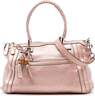 Gucci Pre-owned Shoulder Bags, female, Pink, Size: ONE SIZE Pre-owned Leather Satchel Bag