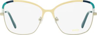 Emilio Pucci EP5202 Color-Block Metal Eyeglasses - Palladium