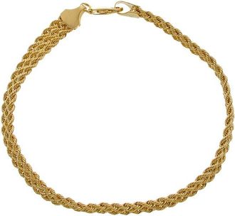 Italian Gold, Inc 10K Triple Row Semi-Solid Rope Bracelet