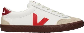 Veja Sneakers Volley Dames Leer Wit/Bordeaux