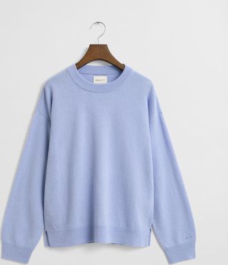 GANT Women Superfine Lambswool Crew Neck Sweater (XXXL) CLEAR SKY
