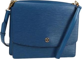 Louis Vuitton Pre-owned Cross Body Bag - Dames - Vintage Schoudertas - Blauw - ONE Size - Leer - Vintage