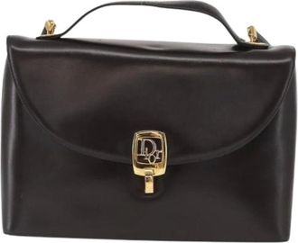 Dior Pre-owned Handbags, female, Black, Size: ONE SIZE Pre-owned Leather Hand Bag