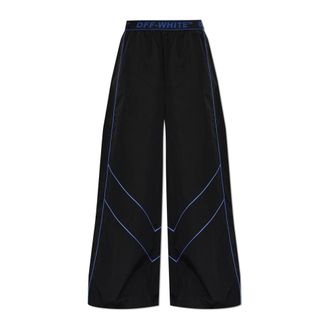 Off-white Dames, Broeken, Zwart, Maat: XS Nylon
