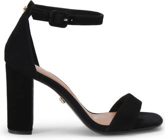 Carvela Womens Suede Regatta Heel Sandals - Black - Size UK 4