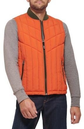 Levi's Water Resistant Quilted Vest in Orange at Nordstrom Rack, Size Medium
