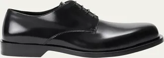 Loewe Mens Bobine Leather Derby Shoes