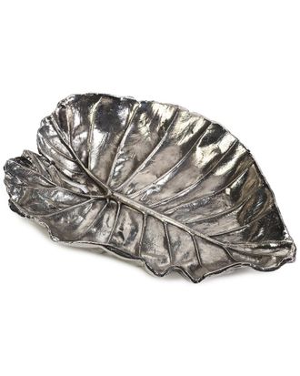 Zodax Aspen Quaking Leaf Antique Pewter Trays