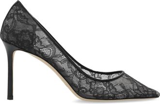 Jimmy Choo London Romy 85 - Dames - Pumps - Zwart - 41 EU - Leer - Schoenen