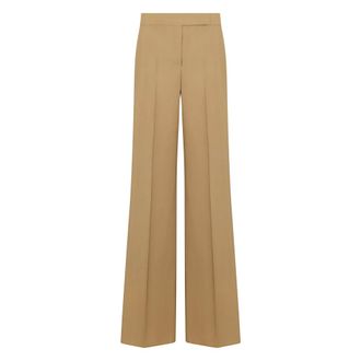 Max Mara Wide Trousers, female, Beige, Size: XS Bell-bottoms