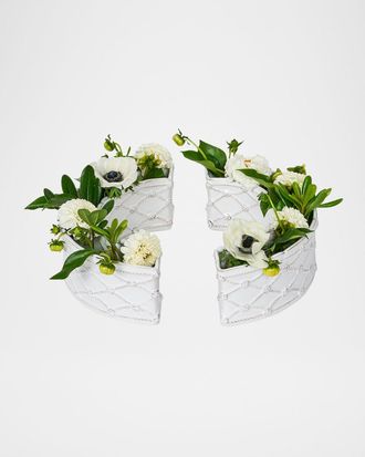 Juliska Berry & Thread Petite Parterre Garden Half-Circle Vases, Set of 2