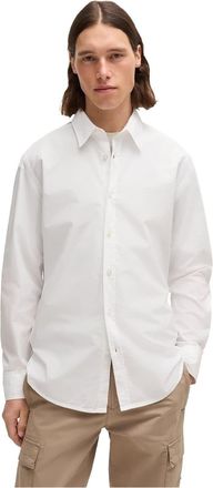 HUGO BOSS Heren Boss Relegant 6 M Effen Lange Mouwen Shirt in Wit 100