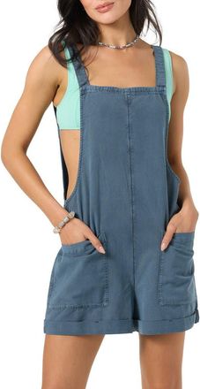 O'Neill Summerlin 2 Cotton & Linen Shortalls in Slate at Nordstrom, Size X-Large