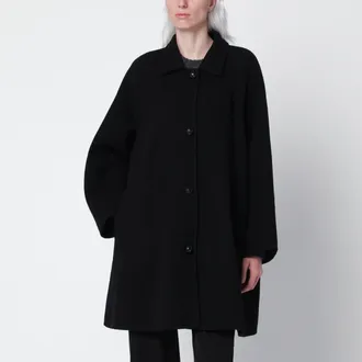 The Row Cappotto Ina nero in misto lana