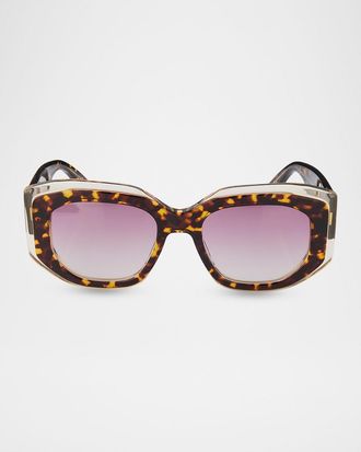 Barton Perreira Crescendo 50.5mm Square Acetate Sunglasses