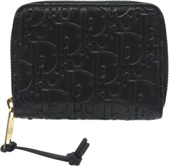 Dior Black Leather Coin Purse/Coin Case (Pre-Owned)